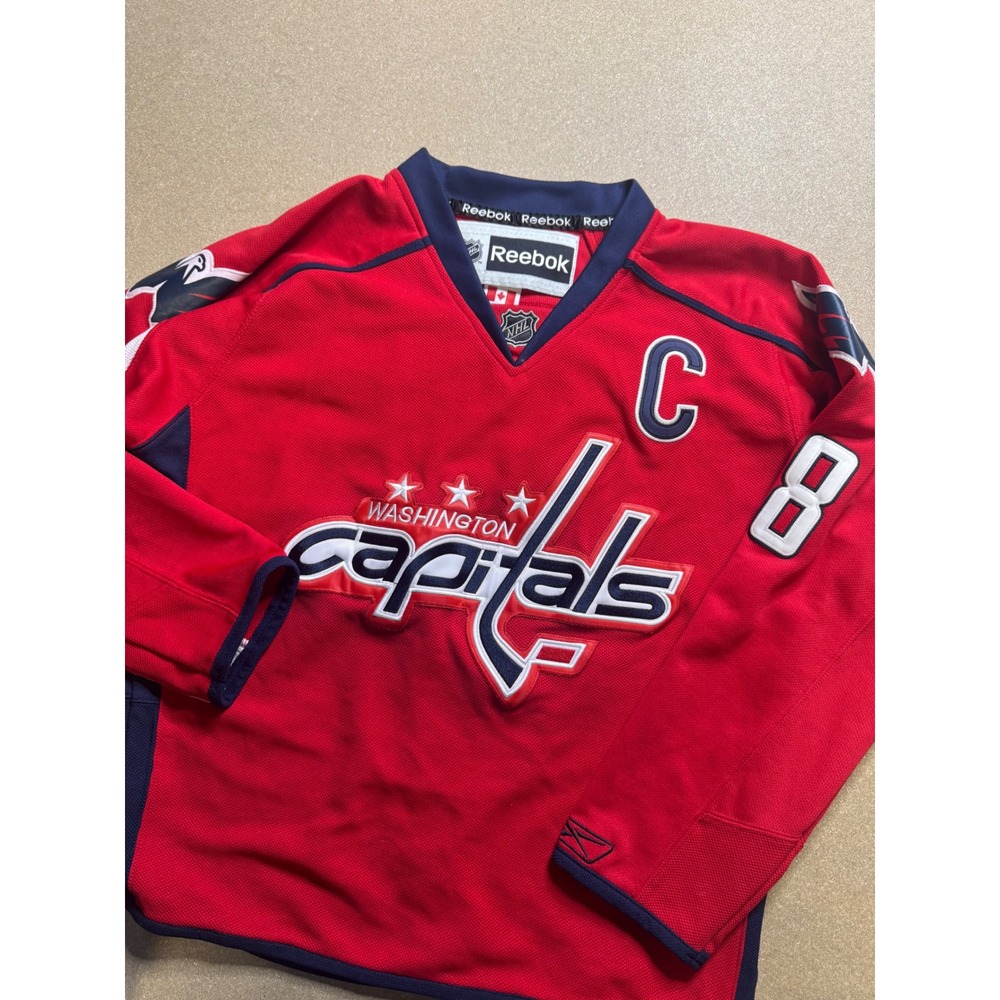 Reebok Washington Capitals Ovechkin #8 NHL Hockey Jersey - Mens Size 52